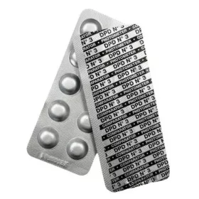   Pótreagens indikátor DPD3 tabletta, kötött klór méréshez, 1 levél / csomag