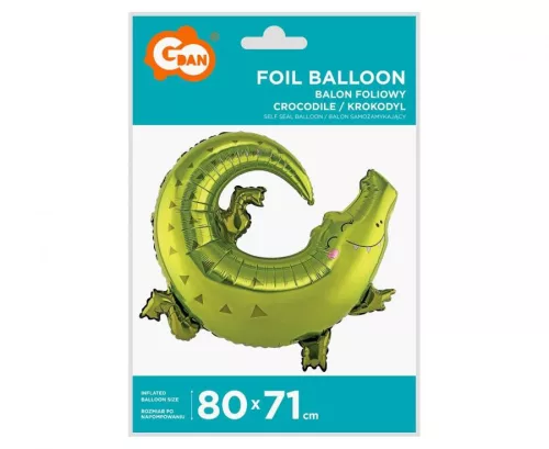 Crocodile, Krokodil fólia lufi 80 cm.