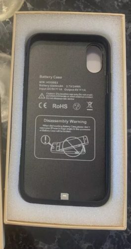 Külső akkumulátortöltő tok powerbank töltőfedél iPhone XS/X