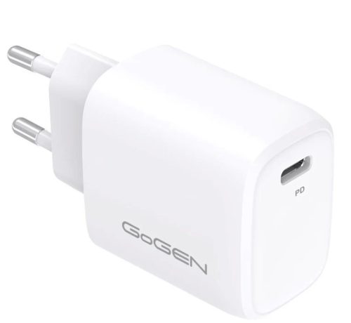 Hálózati töltő GoGEN ACHPD 120, 1x USB-C PD 20W (ACHPD120W) fehér