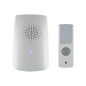 Home DB 1001DC vezeték nélküli csengő, 100m hatótáv, 8 dallam, kék fényjelzés, 256 digitális kód, elemes, IP 44 védett nyomógomb