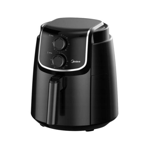 Midea MF-TN35D air fryer, forrólevegős fritőz, 3,5 literes sütőkosár, állítható hőmérséklet 200 °C-ig, 1500 W, fekete,