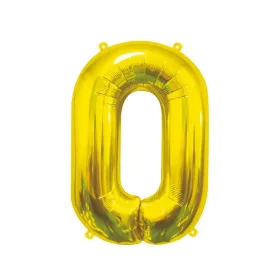Gold, Arany 0-ás szám fólia lufi 85 cm2