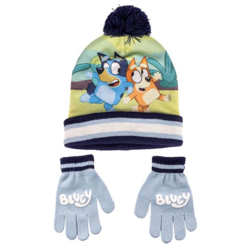 Bluey Bingo gyerek sapka + kesztyű szett.