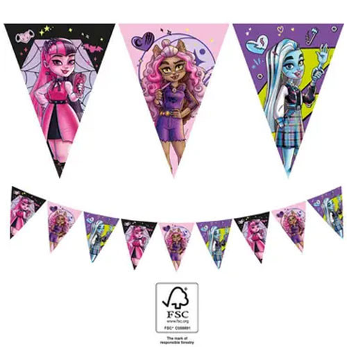 Monster High Friends zászlófüzér FSC 2,3 m,