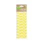 Sárga Yellow Stripes rugalmas papír szívószál 12 db