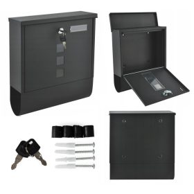 Két oldalról nyitható acél postaláda