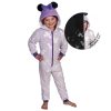 Disney Minnie Purple sötétben világító gyerek hosszú pizsama, overál 3 - 4 év / 98 - 104 cm
