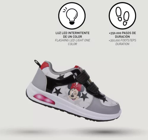 Disney Minnie Star LED villogó, világító utcai cipő 30