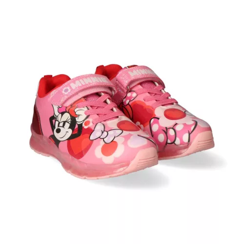 Disney Minnie Red Flowers LED villogó, világító utcai cipő 28