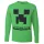 Minecraft Creeper Green gyerek hosszú ujjú póló, felső 8 év / 128 cm