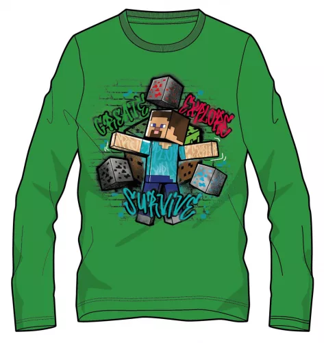 Minecraft Survive gyerek hosszú ujjú póló, felső 6 év / 116 cm
