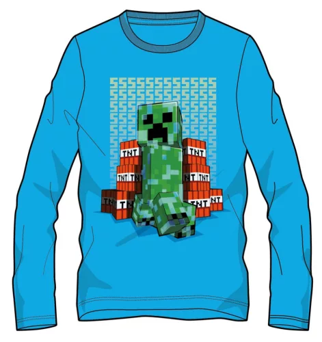 Minecraft Block Blaster sötétben világító gyerek hosszú ujjú póló, felső 8 év / 128 cm