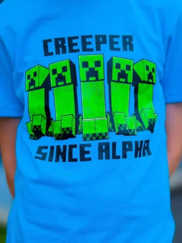 Minecraft Alpha gyerek rövid pizsama 8 év / 128 cm