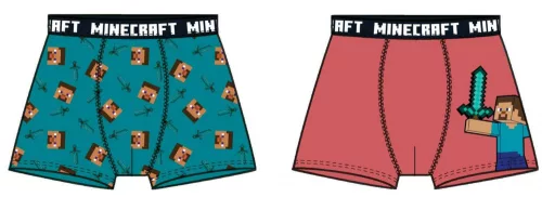 Minecraft Red gyerek boxeralsó 2 darab/csomag 9 év / 134 cm