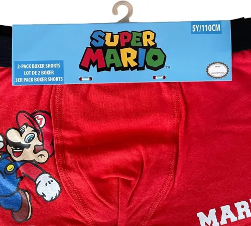 Super Mario Come On gyerek boxeralsó 2 darab/csomag 6 év / 116 cm