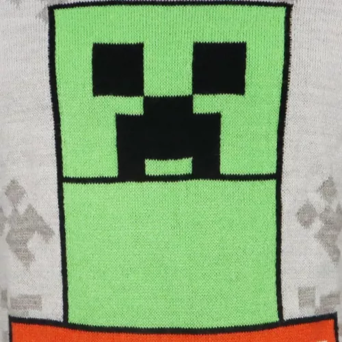 Minecraft Grey gyerek kötött pulóver 6 év / 116 cm