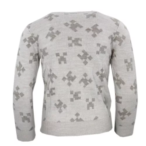 Minecraft Grey gyerek kötött pulóver 8 év / 128 cm