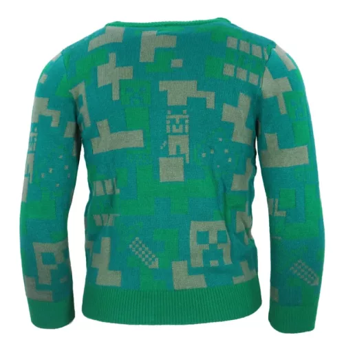 Minecraft Green gyerek kötött pulóver 10 év / 140 cm