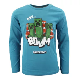   Minecraft Creeper Sss gyerek hosszú ujjú póló, felső 6 év / 116 cm