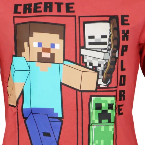 Minecraft Create Red gyerek hosszú ujjú póló, felső 8 év / 128 cm