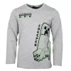 Minecraft Create Grey gyerek hosszú ujjú póló, felső 10 év / 140 cm
