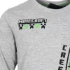 Minecraft Create Grey gyerek hosszú ujjú póló, felső 9 év / 134 cm