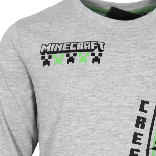 Minecraft Create Grey gyerek hosszú ujjú póló, felső 9 év / 134 cm