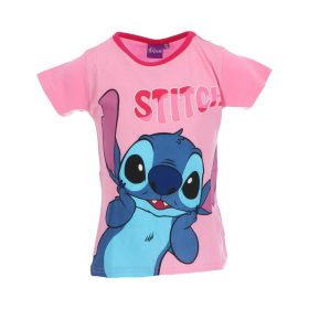   Disney Lilo és Stitch, A csillagkutya Surprised Light Pink gyerek rövid póló, felső 3 év / 98  cm