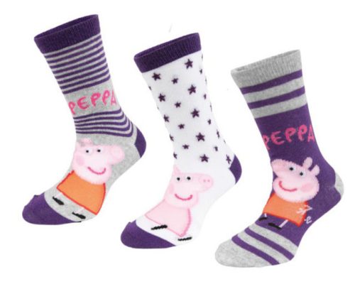 Peppa malac Purple Stars gyerek zokni 31/34