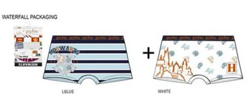 Harry Potter Castle Blue gyerek boxeralsó 2 darab/csomag 8 - 10 év / 128 - 140 cm