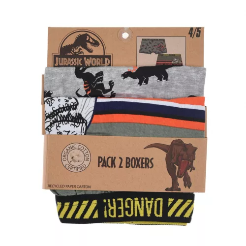 Jurassic World Danger Green gyerek boxeralsó 2 darab/csomag 4 - 5 év / 104 - 110 cm