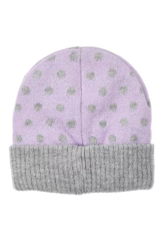 Disney Minnie Dots Purple baba sapka + kesztyű szett 48 cm