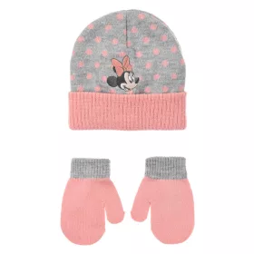 Disney Minnie Dots Grey baba sapka + kesztyű szett 48 cm