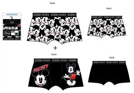 Disney Mickey Black férfi boxeralsó 2 darab/csomag S