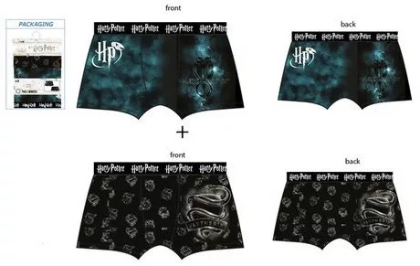 Harry Potter Death Eaters férfi boxeralsó 2 darab/csomag L