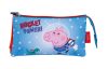 Peppa malac Rocket 3 rekeszes tolltartó 21 cm