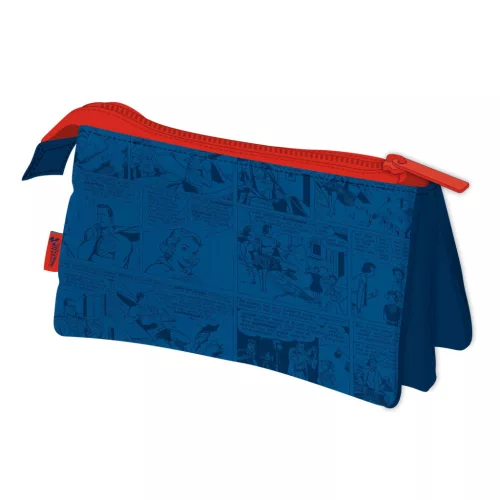 Superman Comic 3 rekeszes tolltartó 21 cm