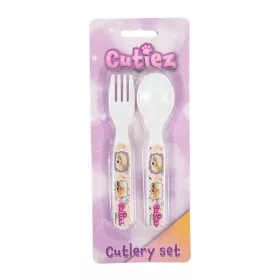 Állatos Cutiez műanyag evőeszköz készlet - 2 darabos