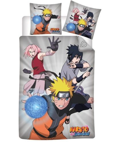 Naruto Team 7 ágyneműhuzat 140×200cm, 63×63 cm microfibre