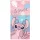 Disney Lilo és Stitch, A csillagkutya Pink fürdőlepedő, strand törölköző 70x140cm (Fast Dry)