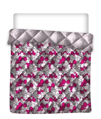 Hello Kitty Pink Bow steppelt ágytakaró, paplan 240x220cm