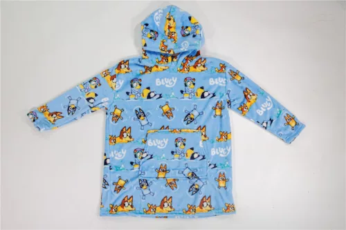 Bluey Seaside belebújós plüss polár takaró, poncsó 3-6 év