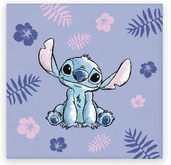 Disney Lilo és Stitch, A csillagkutya Purple kéztörlő, arctörlő, törölköző 30x30cm