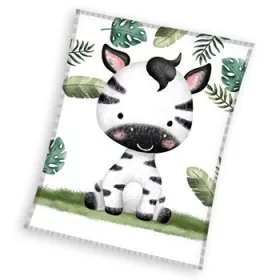 Zebra Leafy coral fleece polár takaró 110x140cm