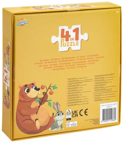 Állatos Forest 4 az 1-ben puzzle
