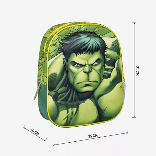 Bosszúállók Hulk 3D hátizsák, táska 31 cm