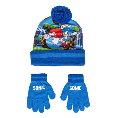 Sonic a sündisznó Run gyerek sapka + kesztyű szett