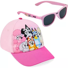 Bluey Pink Team napszemüveg és baseball sapka szett