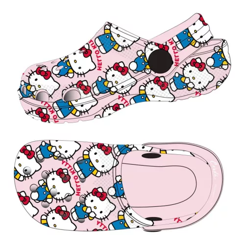 Hello Kitty Blue Dress gyerek papucs, clog 26-33